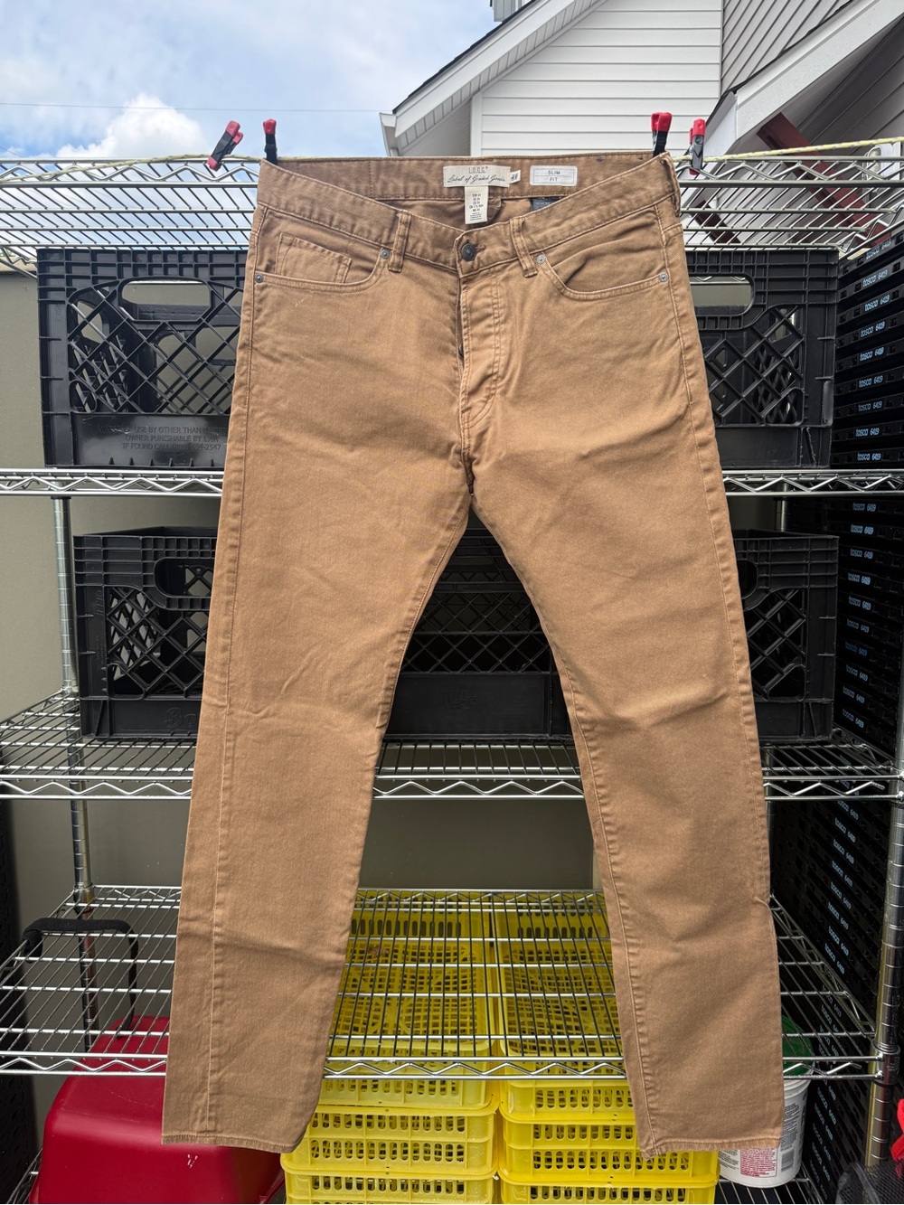 H&M Slim Fit Tan Jeans